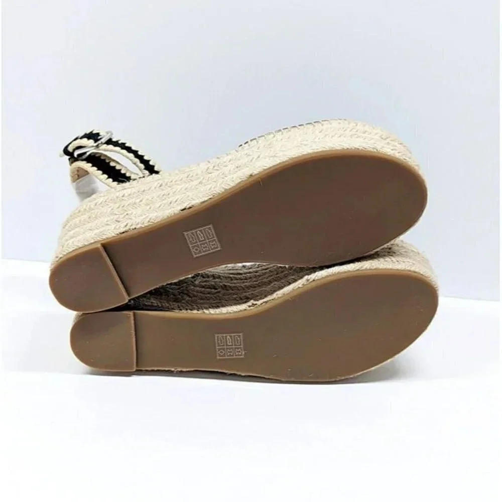 Pour La Victoire Women's Ria Suede & Raffia Platform Sandals Size 9.5 MSRP $245